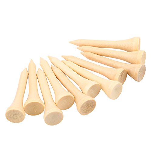 ANKROYU 100 Stück Naturholz Golf Tees, Holz Golftees Naturholz Golf Tees Golfzubehör Für Männer, Golf-Tees Für Verschiedene Golf Tees(4.2CM) von ANKROYU