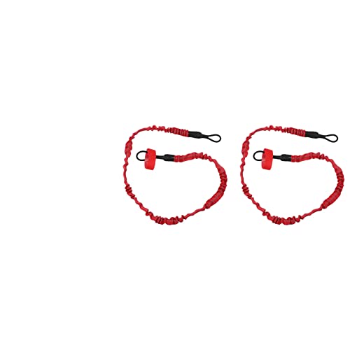 ANKROYU 2 Stück Kajak-Paddel-Abschleppseil, Kajak-Stangengurt, Kajak-Paddel-Lanyard, einziehbares Spiral-Lanyard, Kajak-Abschleppseil für Kajak-Angeln, Kanufahren (Red) von ANKROYU