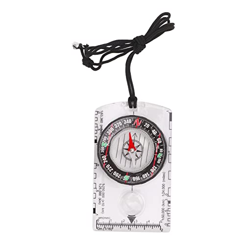 ANKROYU Acryl-Orientierungslaufkompass, Multifunktionskompass, Kartenkompass, Linealkompass für die Navigation beim Wandern, Rucksackreisen von ANKROYU