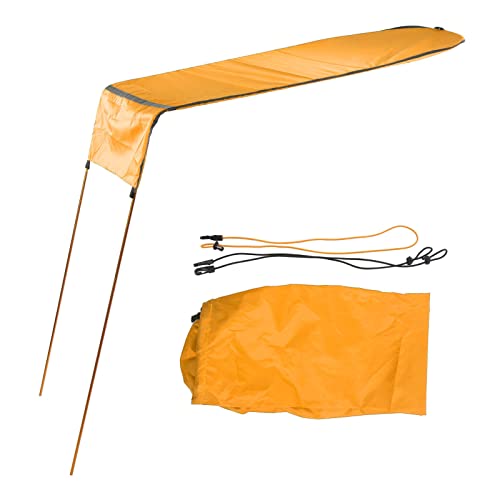 ANKROYU Kajak-Markisen, tragbare zusammenklappbare Bootsmarkisen-Kits, wasserdichte Kajak-Markisen, Kajak-Kanu-Sonnenzubehör für Kajaks (Orange) von ANKROYU