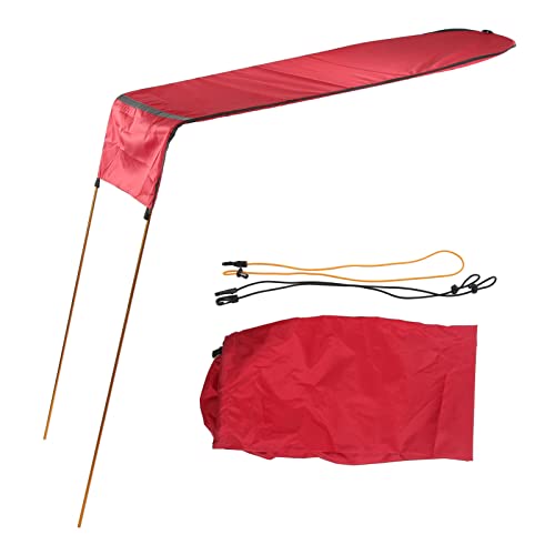 ANKROYU Kajak-Markisen, tragbare zusammenklappbare Bootsmarkisen-Kits, wasserdichte Kajak-Markisen, Kajak-Kanu-Sonnenzubehör für Kajaks (Red) von ANKROYU