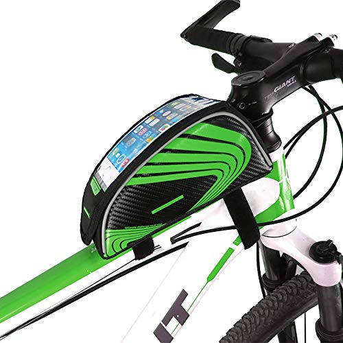 ANLIN Fahrradtasche, wasserabweisend, reflektierend, für Mountainbikes, Rennrad, Fahrrad, Rahmen in 3 Farben, 14 cm, grün von ANLIN