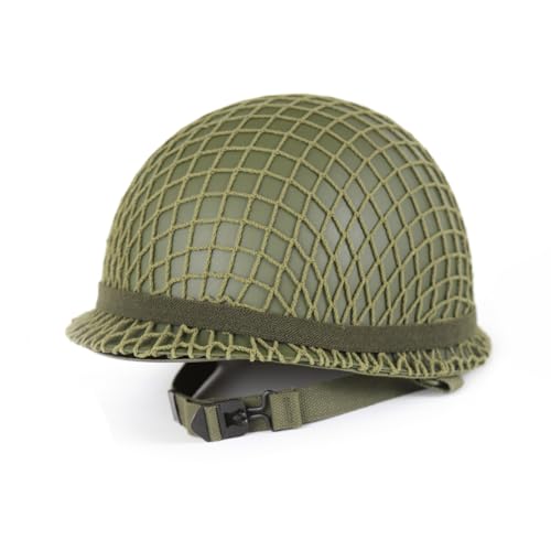 WW2 WWII US M1 Helm mit Kinnriemen WWII Stil Doppelschalen Reproduktion (Helm) von ANQIAO