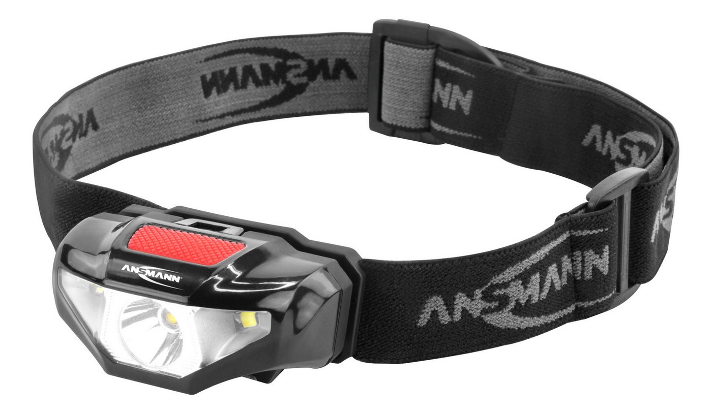 ANSMANN AG LED Stirnlampe LED Stirnlampe HD70B 2 Stück, Spritzwasserschutz - 80m Reichweite von ANSMANN AG