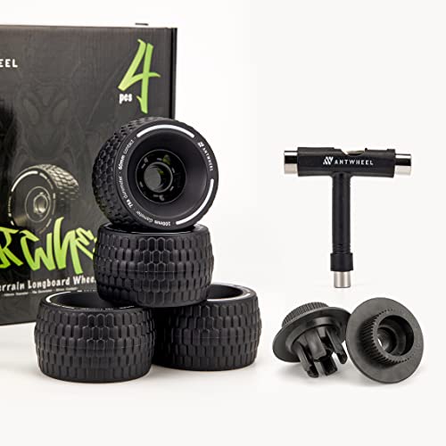 ANTWHEEL All-Terrain Longboard-Räder, 100 mm, Elektro-Skateboard-Räder, 78 A High Rebound Urethan-Räder (All-Terrain-Räder + 48 Zähne) von ANTWHEEL