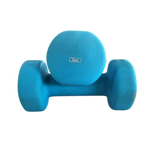 ANYTHING BASIC Ab. Neoprene Dumbbells of 6Kg (13.2LB) Includes 2 Dumbbells of 3Kg (6.6LB) | Sky Blue | Material : Iron with Neoprene Coat | Exercise and Fitness Weights for Women and Men at Home/Gym von ANYTHING BASIC