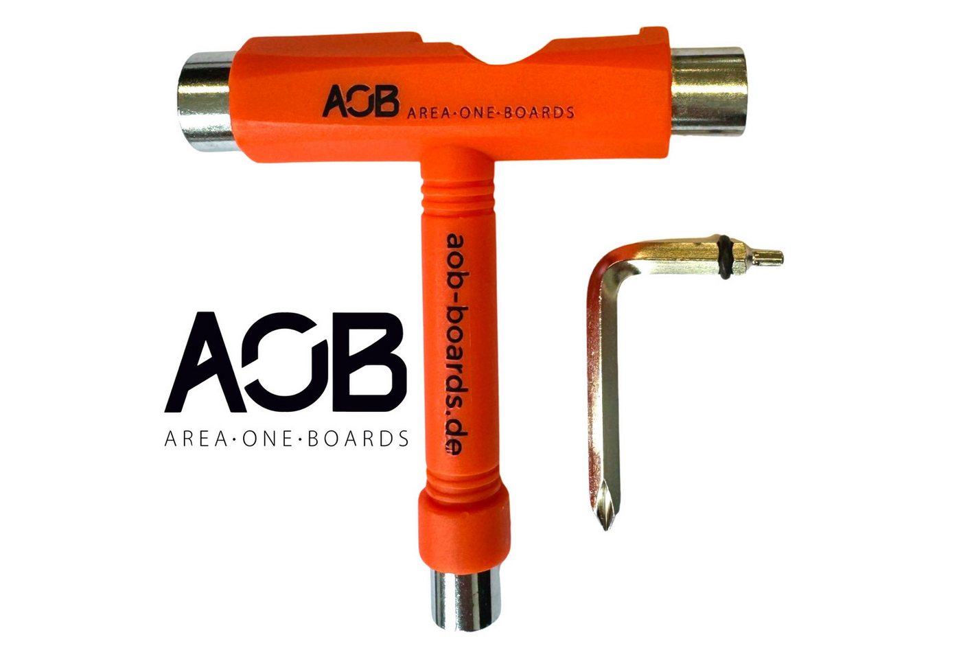 AOB Skateboard AOB Longboard Skate Rollschuhe Tool Multifunktions Werkzeug Orange von AOB