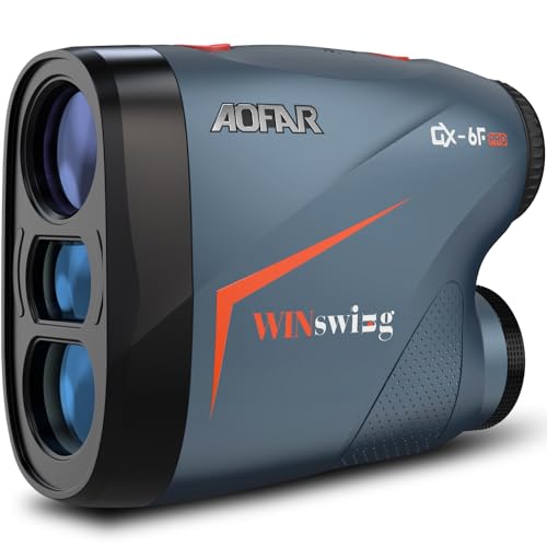 AOFAR GX-6F PRO Golf Laser Entfernungsmesser mit Neigung Geräten, Entfernungsmesser mit Kontinuierlichem Scan, Flaggensperre mit Pulsvibration, Zugelassen für den Wettbewerb, 600Y Hochpräzise Genau von AOFAR
