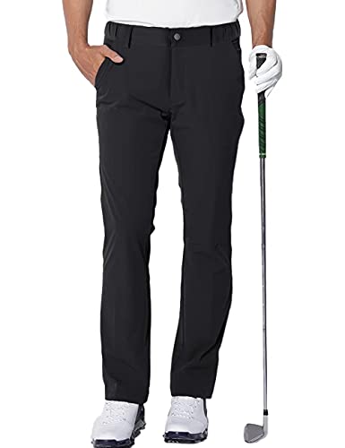 AOLI RAY Herren Golf Hosen wasserdichte Golf Stretchhose Schmale Passform Golf Trousers Slim fit Stretch Lang Golfhose Golf Pants Schwarz Größe:3XL von AOLI RAY