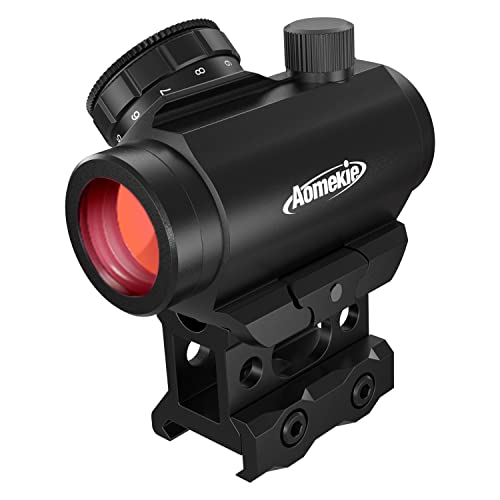 AOMEKIE Airsoft Red Dot Visier für 22mm/20mm Schiene Leuchtpunktvisier Rotpunktvisier mit Grundhalterung und Schutz 11 Helligkeitseinstellungen von AOMEKIE