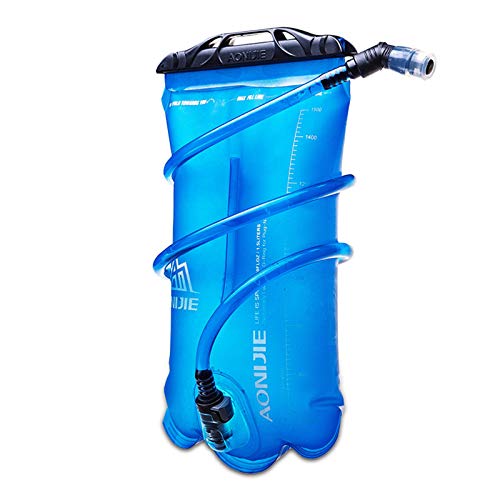 AONIJIE klappbar TPU Wasser Tasche für Outdoor Sport Faltbar Wasser Blase Trinkblase Riding Running Camping, 2L von AONIJIE