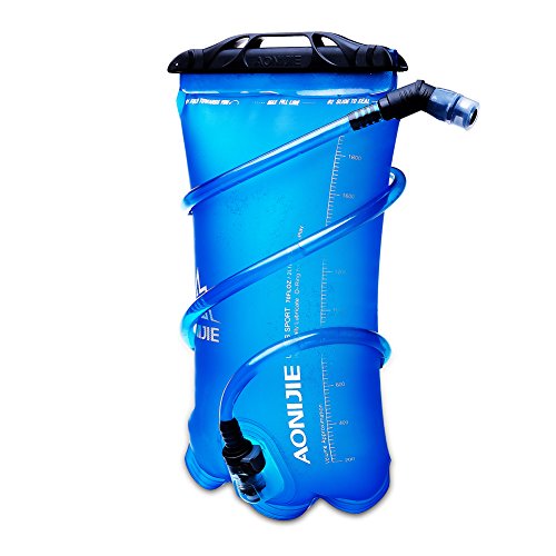 AONIJIER Outdoor Sport Trinkblase Faltbar Leicht TPU Wasserbehälter Tasche 2L 3L Reiten Laufen Camping Radfahren Leicht Lagerung Wasserflasche (1,5L) von AONIJIE
