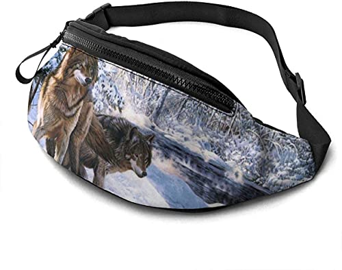 Fanny Pack for Men Women - Scary Wolves Waist Pack Bag with Headphone Hole - Lightweight Hip Bum Bag Belt Bag with Adjustable Strap for Sports Running Fanny Pack for Men Women - Scary Wolves Waist Pack Bag with Headphone Hole - Lightweight Hip Bum Bag Belt Bag with Adjustable Strap for Sports Running von AOOEDM