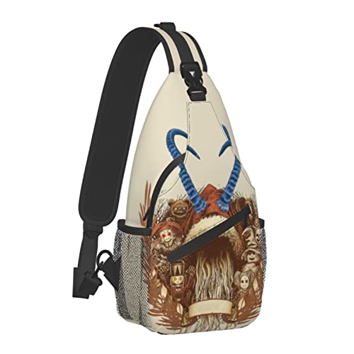 Vintage Merry Krampus-Outdoor Umhängetasche für Unisex, Junge Erwachsene, Wandern, Radfahren Vintage Merry Krampus-Outdoor Umhängetasche für Unisex, Junge Erwachsene, Wandern, Radfahren von AOOEDM