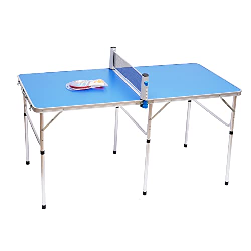 AOOUNGM Tischtennistisch Klappbar Tragbarer Ping Pong Tisch Tischtennisplatte Indoor Multifunktional Freizeittisch Mini Tischtennisplatte 152 x 76 x 76 cm von AOOUNGM