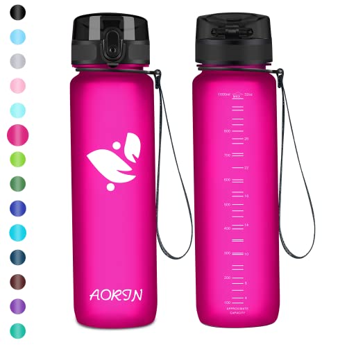 AORIN Trinkflasche - 1000ml - Wasserflasche BPA-Frei & Tritan Auslaufsicher Sportflasche, Erwachsene,Trinkflasche Kinder, Fitness,Laufen,Yoga,Fahrrad,Outdoor von AORIN