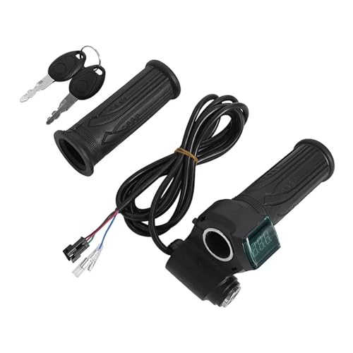 AOSAIXIS Drosselklappenbeschleunigergriff Grip Elektrofahrrad Scooter Lenker Grip Twist Mit LED Display Elektrofahrradgriff Mit LED Display von AOSAIXIS