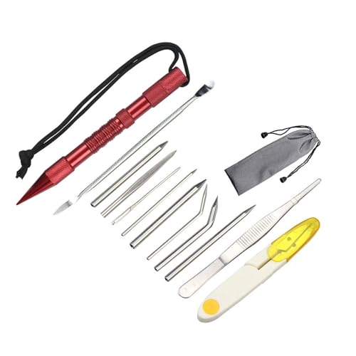 AOSAIXIS Paracord Stitching Set Schnürstich Nadel Glättungswerkzeug Knoten Für Armbänder Und Lederarbeit Paracord Glättung von AOSAIXIS