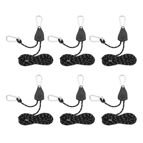 AOSAIXIS Ratschen Wachsen Leichte Zeltseillager Camping Markisen Fixed Schnalle Riemenscheibe Spanner Mit Carabiner Reflective Guyline Kabelzelt von AOSAIXIS