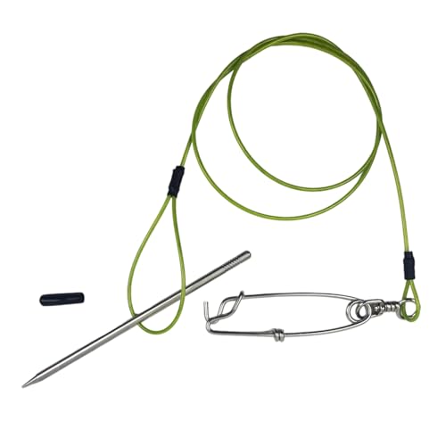 AOSAIXIS Stringer Fischhalter Zum Tauchen Schnell Handspear Nadelhaken Stringer Mit Clip Big Game Angel Clip von AOSAIXIS