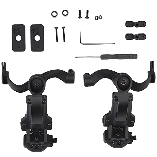 Multi-Angle Rotation Helmet Rail Adapter, Shooting Headset Bracket Kit for Tactical Headset Fit OPS Core ARC and Team Wendy M-LOK Rail von AOTUMUT