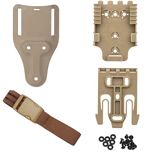 Schnellverschluss-System-Kit, mit Holster-Oberschenkelgurten, Mid-Ride-Beinschlaufen-Plattform（17cm） QLS 22 19 Adapter-Basis von AOTUMUT
