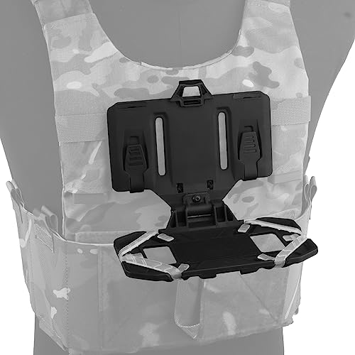 Tactical Vest Phone Holder, faltbar Universal Chest Cell Phone Board Plate Carrier Navigation Board Molle Mount for Screen Size 4.7-6.7INCH von AOTUMUT