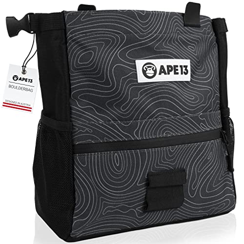 APE13® Chalkbag auch als Boulder Set erhältlich (Chalk Bag, Boulder Bürste, Chalk) - Perfektes Bouldern Geschenk und genügend Platz für Boulder Zubehör (Chalkbag) von APE13