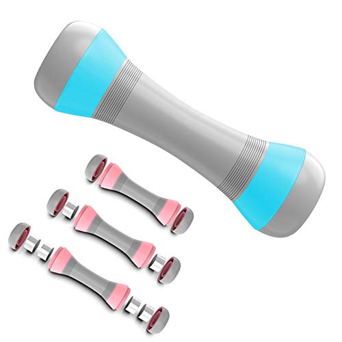 APJJ Hanteln Verstellbar 1Kg -1.5Kg - 2Kg (3 Gewichtsstufen), Hanteln 2kg 2er Set Inkl. 8 Gewichtsstahlblöcke, Fitness Hanteln für Frauen Zuhause - Workout, Sport, Training - Kurzhanteln Set, Blau von APJJ