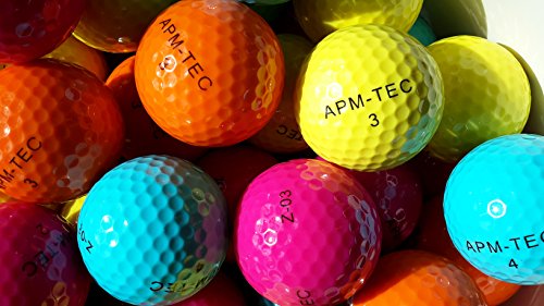 APM-TEC 4 Golfbälle, bunt, NEU, Turnierqualität, 432 Dimple Z-03 von APM-TEC