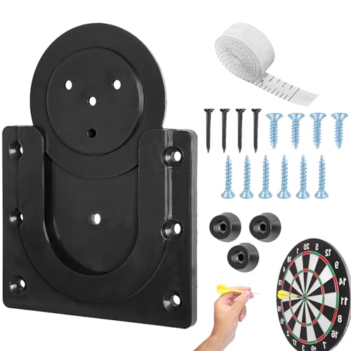 Dart Board Wandhalter für Steeldartboards,Bristle Board Wandhalter Dartscheiben Zubehör Halterung zum Aufhängen Schwarz von APOMOONS