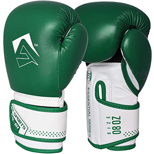 AQF Boxhandschuhe Für Boxen Und Box Training Box Handschuhe MMA, UFC Boxing Gloves Kickboxen Punching Sparring Boxsack Sandsack Muay Thai (Grün, 10oz) von AQF