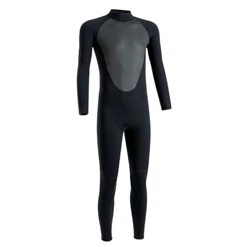 Neopren-Neoprenanzug, komplettes Tauchset für Herren, einteiliger Schnorchel- und Surfanzug, Winterwärme (Farbe: Ash Black, Größe: M) von AQHZB
