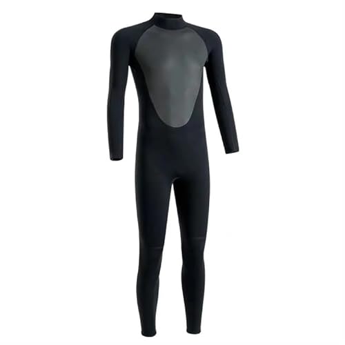 Neopren-Neoprenanzug, komplettes Tauchset für Herren, einteiliger Schnorchel- und Surfanzug, Winterwärme (Farbe: Ash Black, Größe: S) von AQHZB