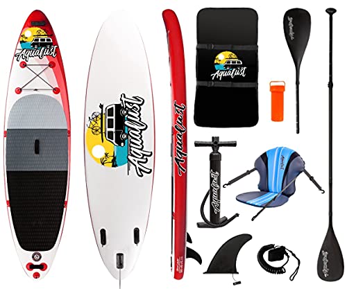 AQUALUST 10'6" SUP Board Stand Up Paddle Surf-Board Kajak Paddel Sitz 320x81cm von AQUALUST