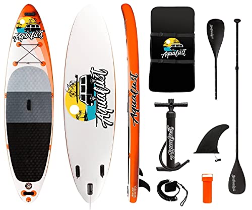 AQUALUST 10'6" SUP Board Stand Up Paddle Surf-Board aufblasbar Paddel ISUP 320x81cm von AQUALUST