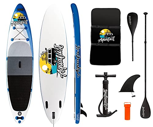 AQUALUST 12'0" SUP Board Stand Up Paddle Surf-Board aufblasbar Kajakpaddel 365x81cm von AQUALUST