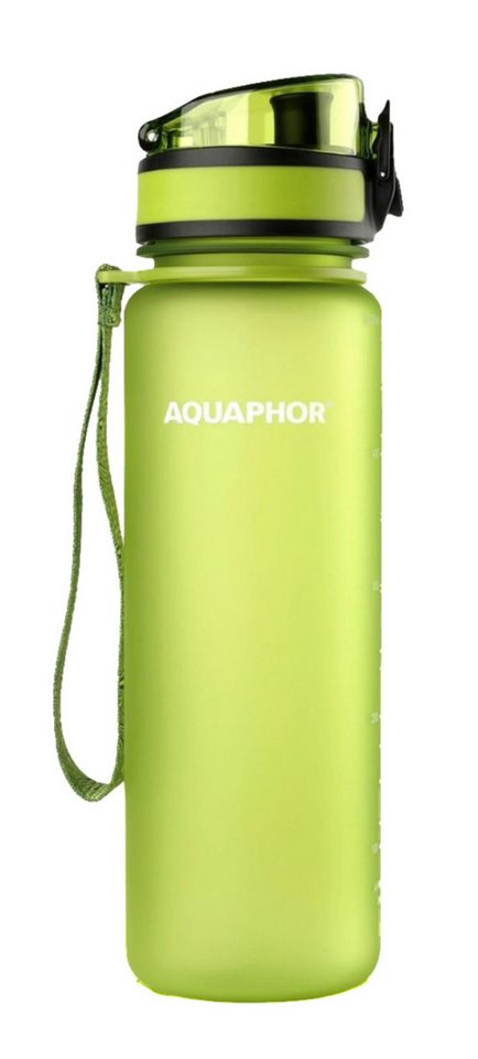 AQUAPHOR Wasserfilter City Filterflasche 500ml Grün Flasche mit Wasserfilter für unterwegs von AQUAPHOR