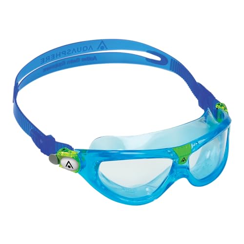 Aquasphere Aquasphere Unisex – Erwachsene Seal Kid 2 Schwimmbrille, Turquoise Blue Lens Clear, S von Aqua Sphere