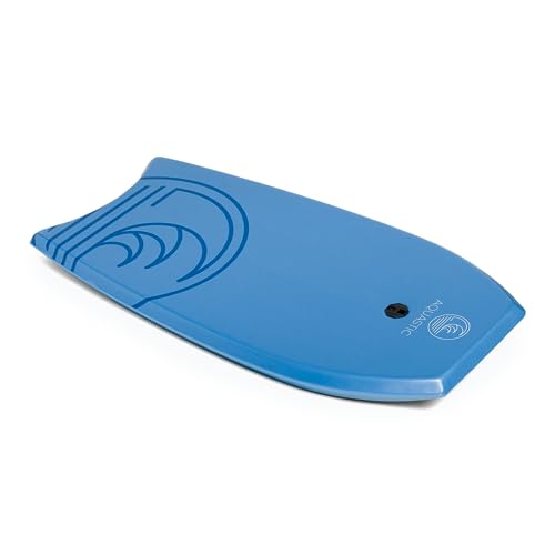 AQUASTIC Alaia 37"(93 × 48 cm) Kinder Bodyboard mit Verdrängungsschaum EPS Deck mit XPE, Gute Rutschfähigkeit, strapazierfähige Materialien, Leash für Handgelenk AQS-PDR001 blau von AQUASTIC