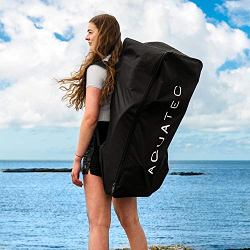 AQUATEC Tasche für SUP Board – Robuster Rucksack für aufblasbare Stand Up Paddle Boards & Kajak | Standard oder mit Rollen | Reißverschluss | Verstellbare Riemen (Standardtasche) von AQUATEC