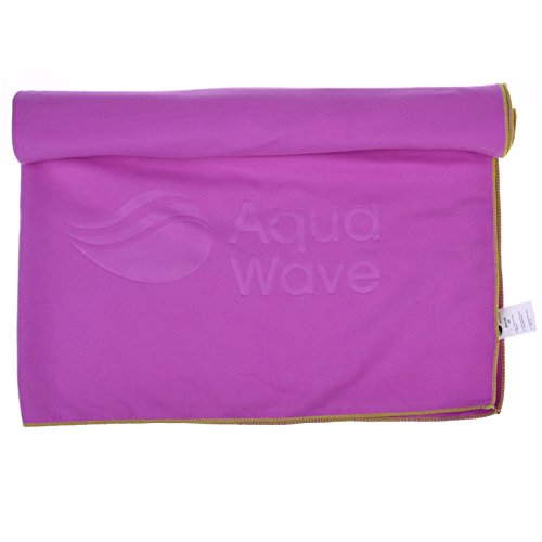 AQUAWAVE MENOMI Microfibre Suede Towel, Purple/Lime, One Size von martes