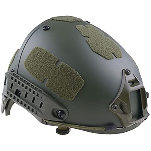 AQzxdc Airframe (AF) Airsoft-Helm, mit Schalldichtem Headset, Helm Bezug, für Paintball Outdoor BBS Jagen Reiten,Grün von AQzxdc