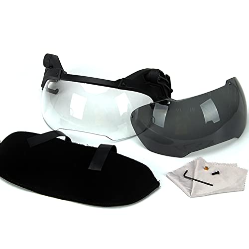 AQzxdc Fast-Helm Set, mit Stahl Maske und Verstellbarem Zweifarbigem Visier, Nylon-Helmüberzug, für Airsoft Paintball Jagd BBS,Goggles von AQzxdc