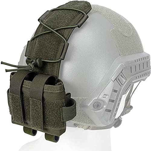AQzxdc Gegengewicht Kit Balancing Tasche für Helm, MK2 Batterie Box Gegengewicht 500D Nylon Helmtasche, Tactical Fast Helmzubehör mit Hook N Loop,Grün von AQzxdc