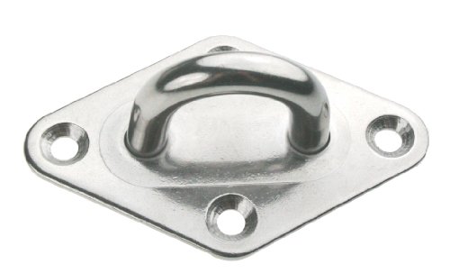 ARBO-INOX - Augplatte - Mastplatte - rautenförmig - Edelstahl A2 (80x50mm, Bügel 8mm) von ARBO-INOX