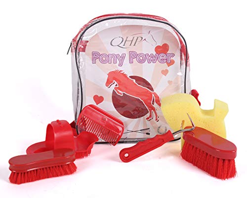 ARBO-INOX Pony Power Putzrucksack Putzset für Kinder QHP Farbe rot von ARBO-INOX