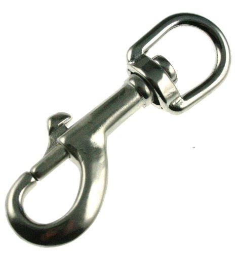 ARBO-INOX Wirbelkarabiner - Schnapphaken - Schnappkarabiner - Edelstahl A4-87 x 16mm von ARBO-INOX