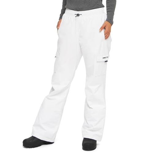 Arctix Damen Lumi Cargo-Schneehose zum Überziehen, mit Fleece gefüttert Skihose, weiß, S Tall von Arctix