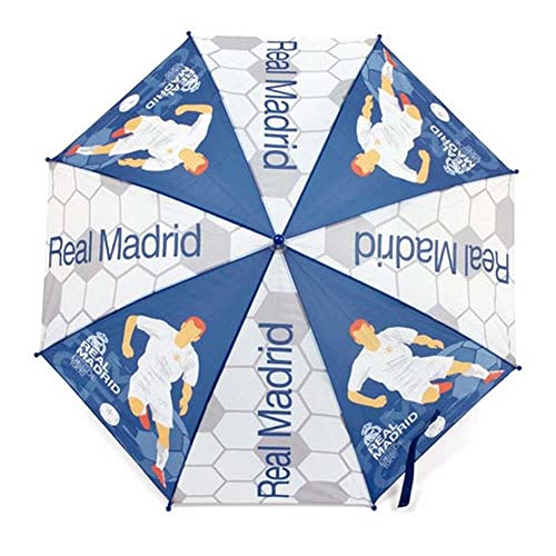 ARDITEX Regenschirm aus Polyester von Real Madrid Cf, 8 Panels, Durchmesser 86 cm, automatische Öffnung Camping und Wandern, Unisex, für Erwachsene, Einheitsgröße von ARDITEX